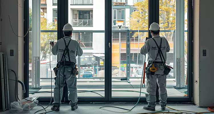 Patio Door Glass Replacement with Built-In Blinds in Key West, FL